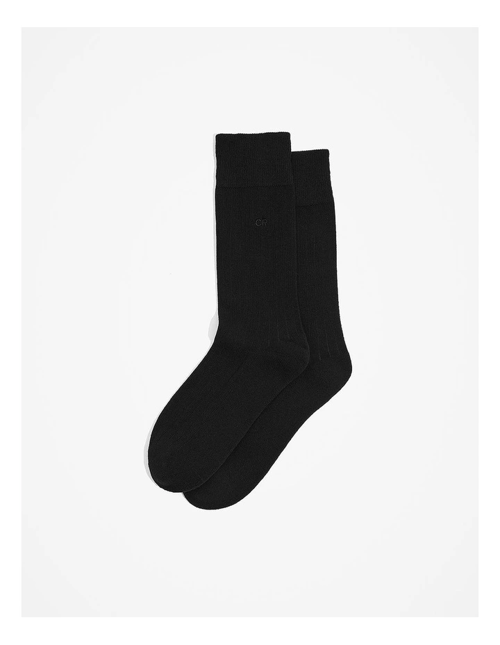 Career Rib Socks in Black