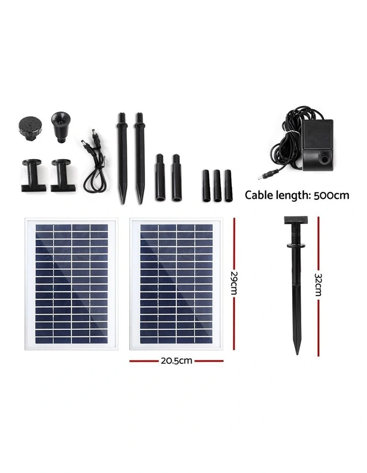 Gardeon Solar Pond Pump Water Fountain Filter Kit Outdoor Submersible Panel