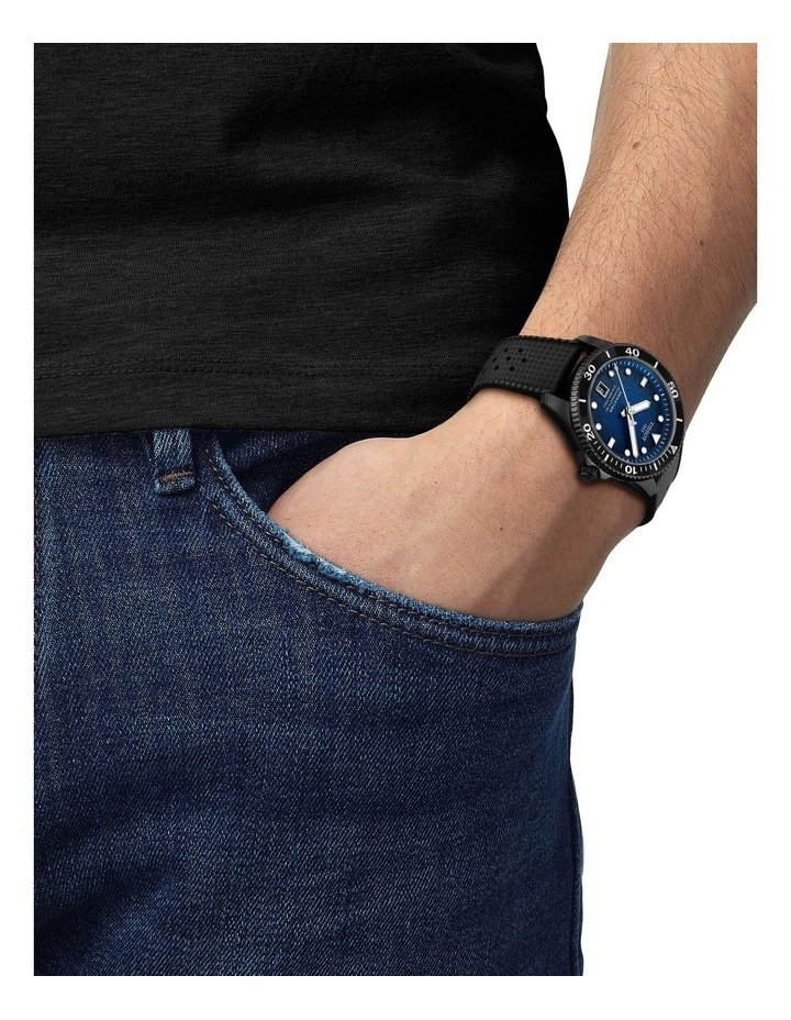 Seastar 1000 Powermatic Watch 80 40mm T1208073704100 in Blue/Black