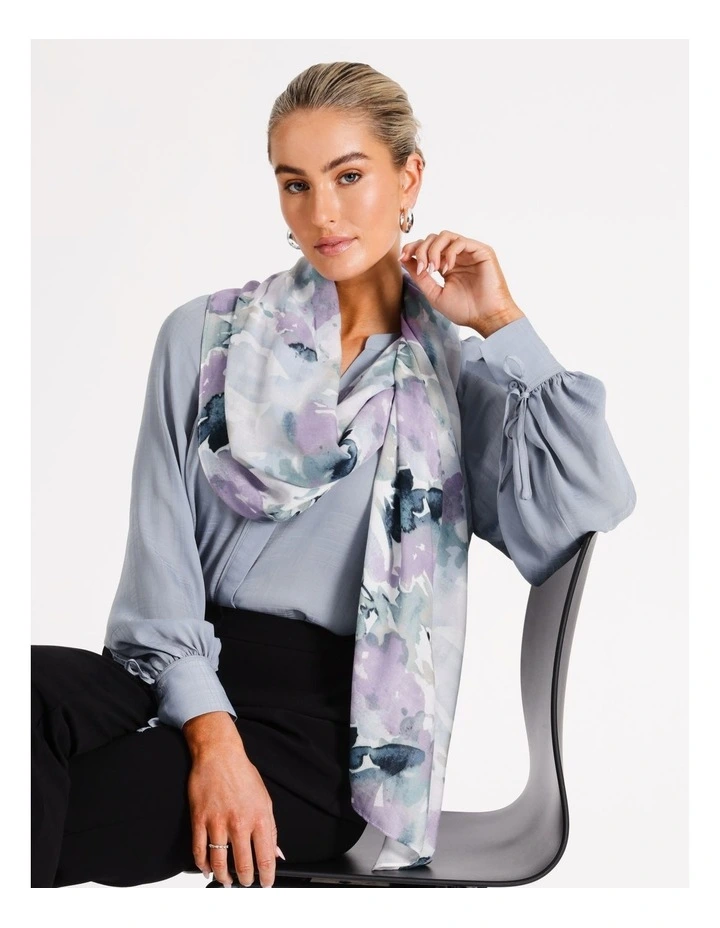 Printed Scarf in Purple