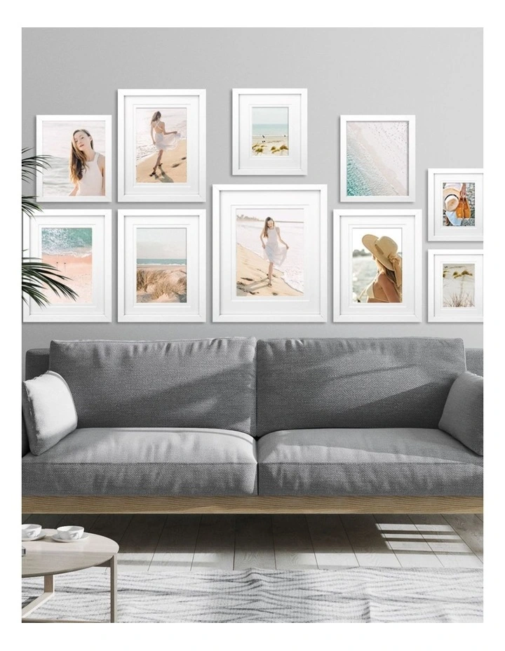Deluxe Gallery Wall Set F (10 Frames) in White