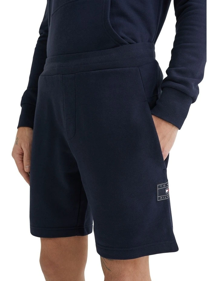 Recycled Cotton Sweatshort in Navy
