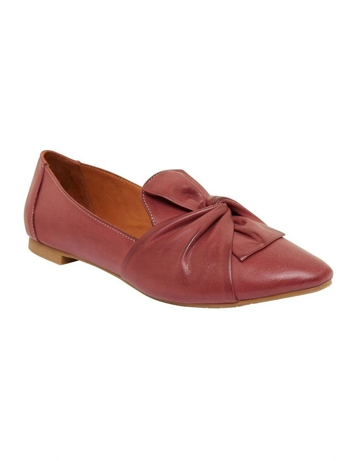 Rosco Flat Shoes In Red Leather