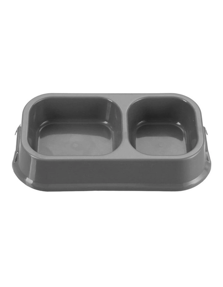 32cm Pets/Dogs Square Essentials Dual Bowl/Dishes/Feeders Assorted