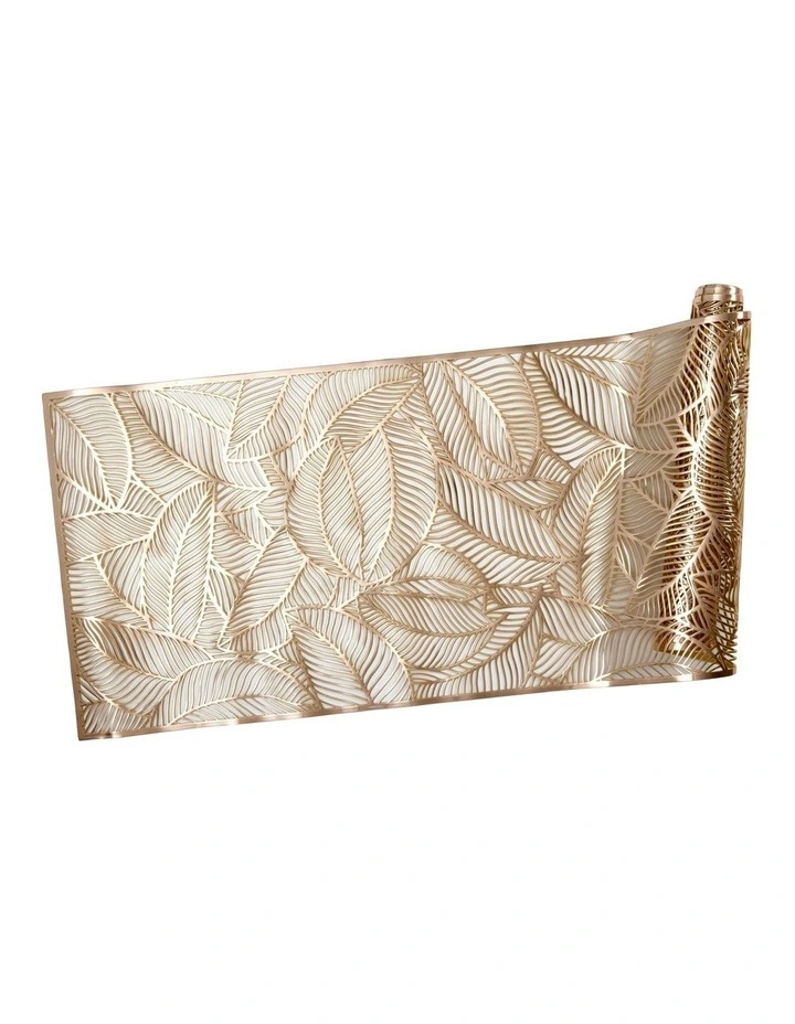 Table Accents Cut-Out Runner 30x150cm Leaf Gold