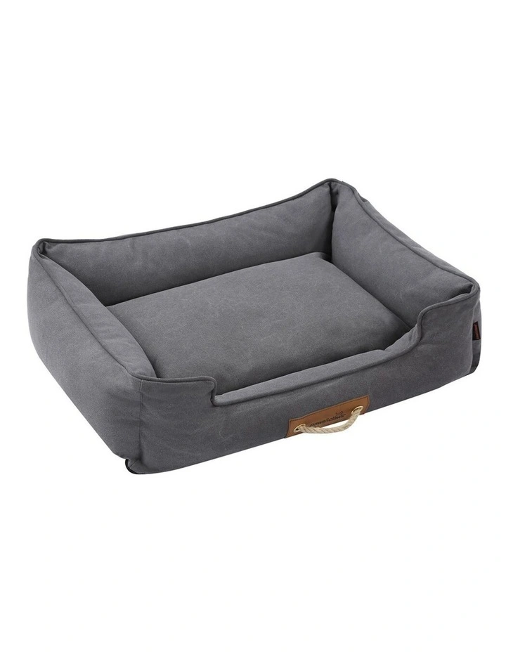 Lighthouse Dog/Pet Walled Canvas Cushion Bed Dark Grey Large 80cm