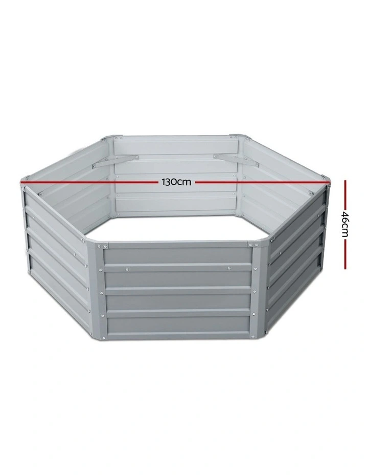 Green Fingers 2x Galvanised Steel Raised Garden Bed