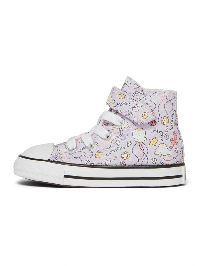 Chuck Taylor All Star 1V High Mermaids Infant Sneakers in Purple