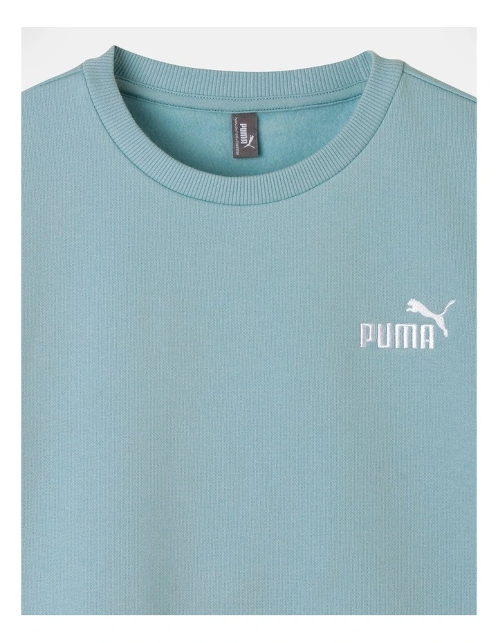 Ess Embroidery Logo Crew Sweatshirt in Turquoise Surf