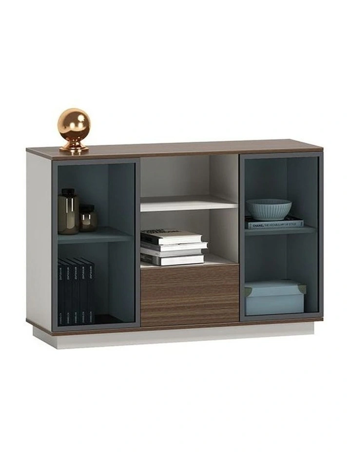Anders Credenza Cabinet 1.2M Australian Gold Oak & Beige
