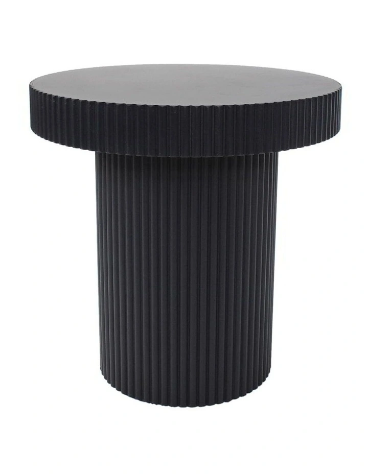 Wooden Fluted Coffee Table 51cm in Black