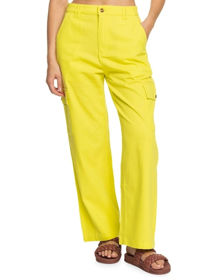 Surf Kind Kate Cargo Trousers in Yellow