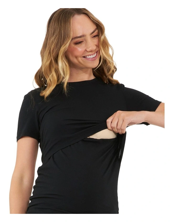 Organic Nursing Tee in Black