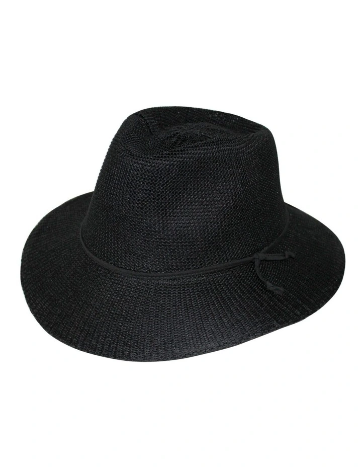 Jacqui Wash & Wear Mannish Hat in Black