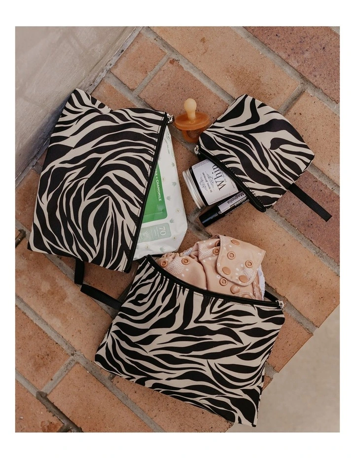 Packing Pouch Trio in Zebra