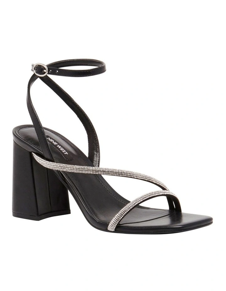 Gaden Heeled Sandal in Black