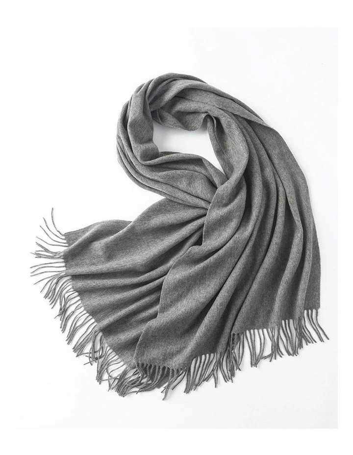 Alma Large Cashmere Wrap in Slate