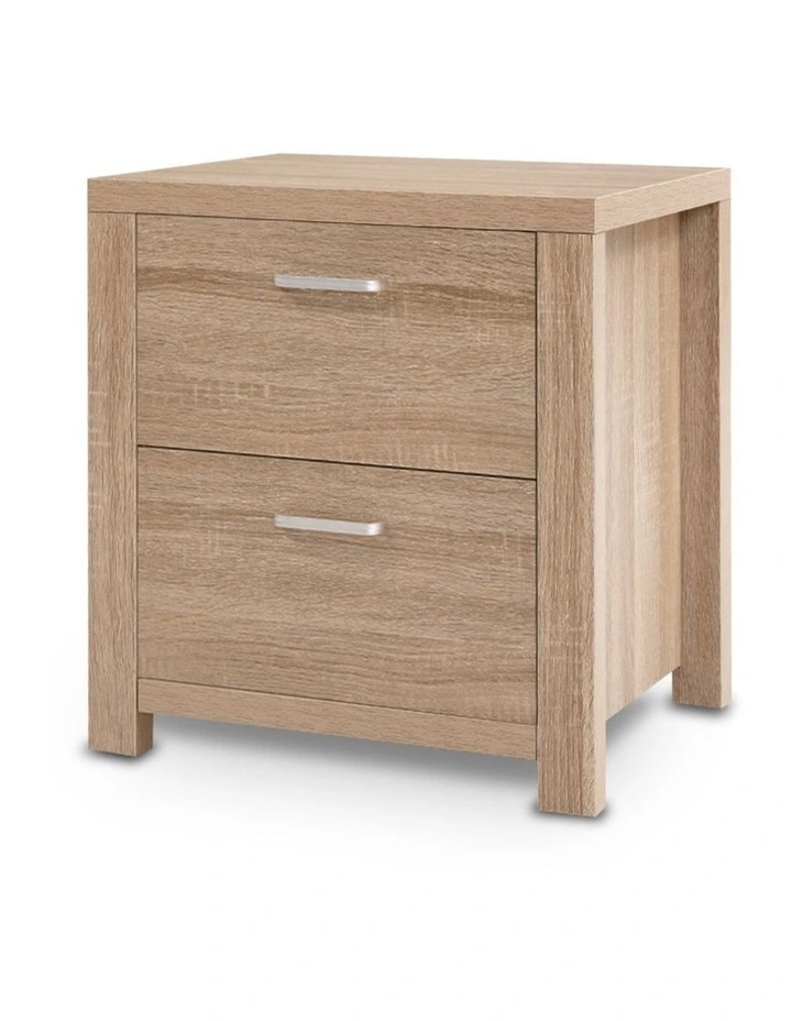 Bedside Table Beige Wood