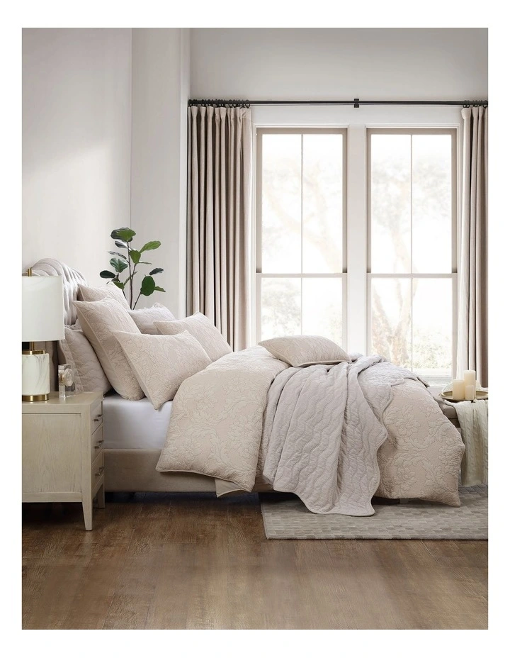 Fleur Quilt Cover Set in Sand