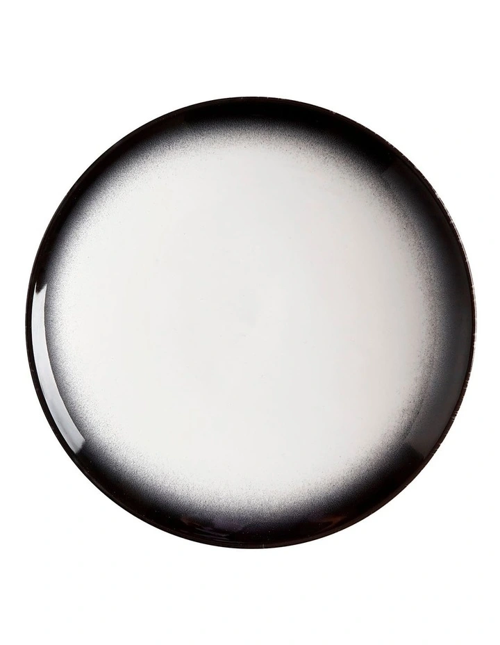Caviar Granite Coupe Plate 27cm in Black/White