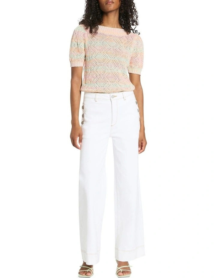 Selce Knit Top in Champagne