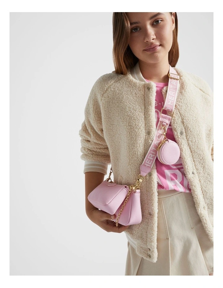 Hybrid Cross Body Bag in Soft Pink
