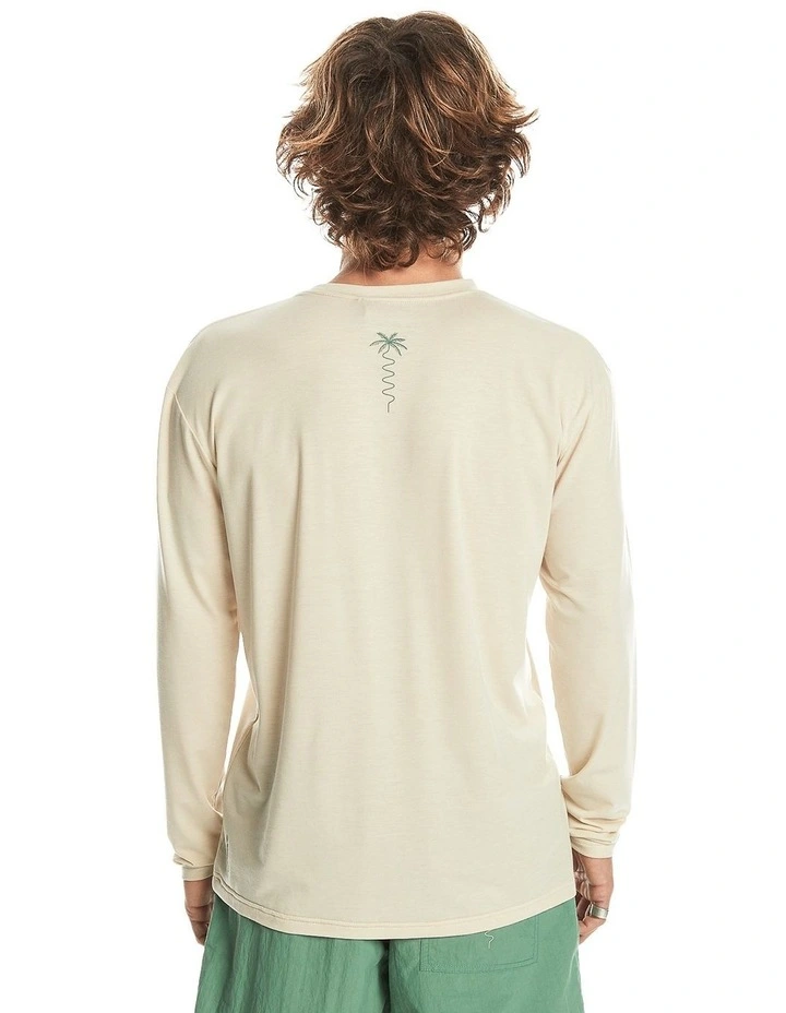 Coastal Run Long Sleeve T-shirt in Oyster White