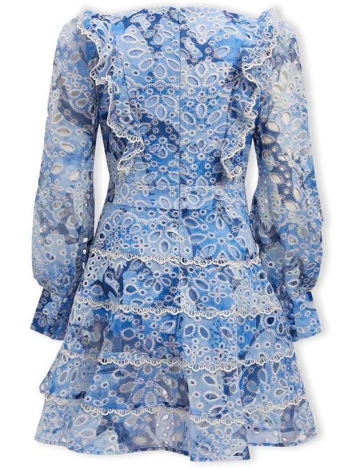 Odette Mini Dress in Blue