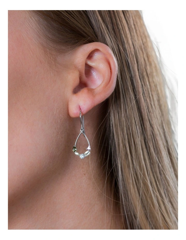 Confetti Charm Silver Earrings