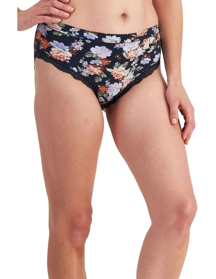 Barely There Lace Full Brief in Vintage Botanical