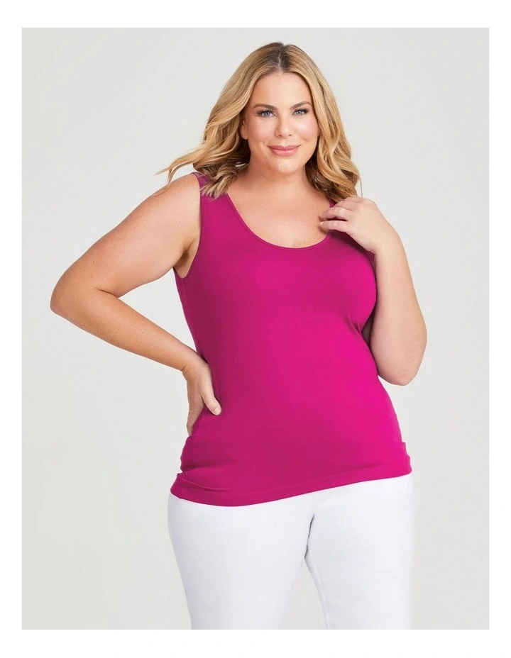 Bamboo Base Cami Top in Magenta Pink
