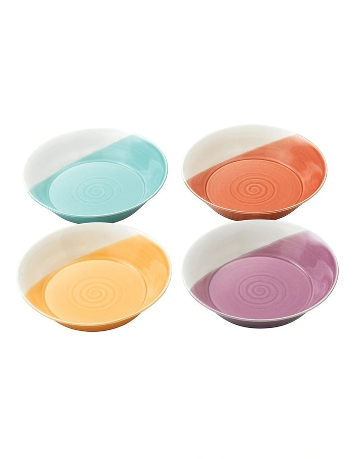 1815 Bright 22.5cm Set of 4 Pasta Bowls