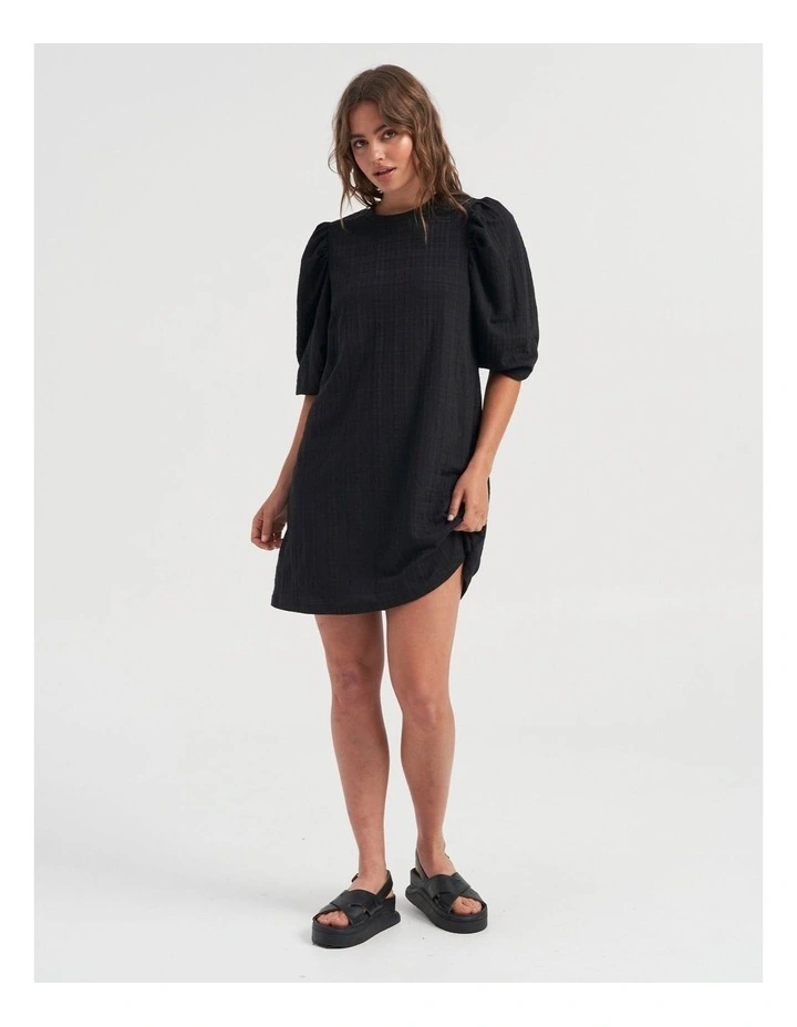 Porina Cotton Dress in Black