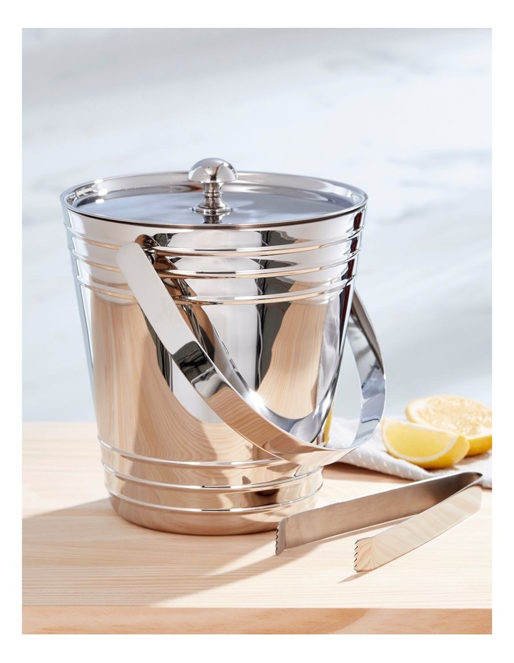 Refresh Stainless Steel Ice Bucket with Tongs in Silver