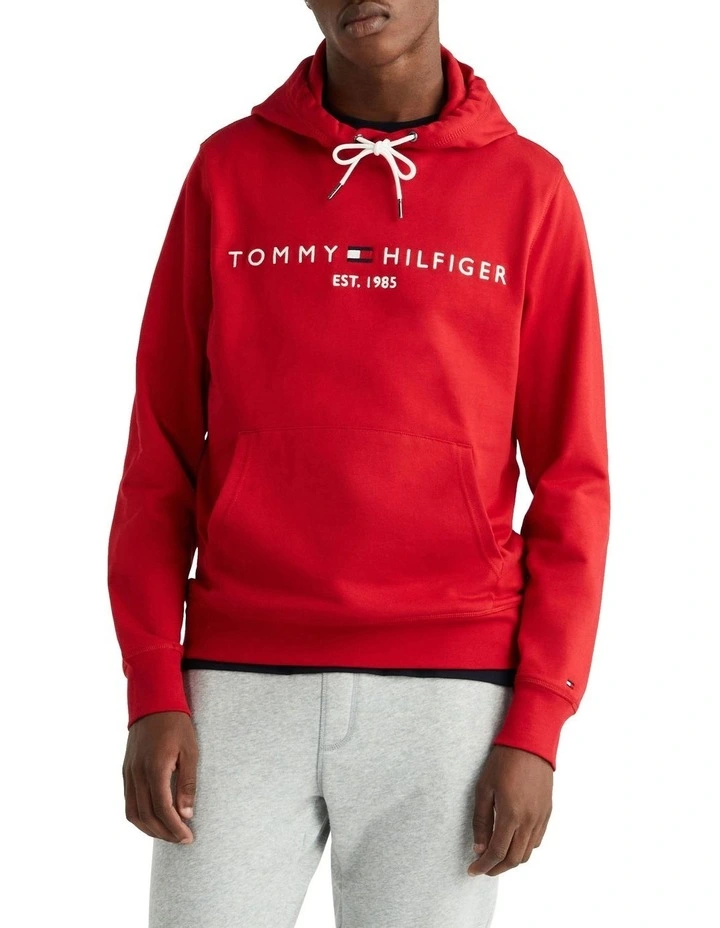 Logo Hoodie in Primary Red