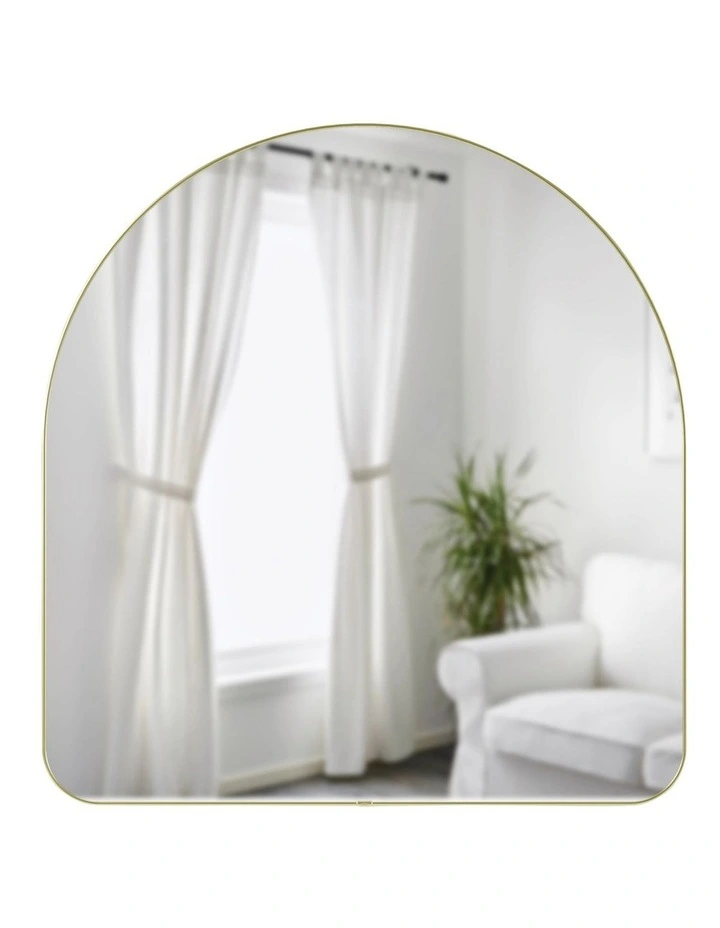 Hubba Arched Mirror in Brass