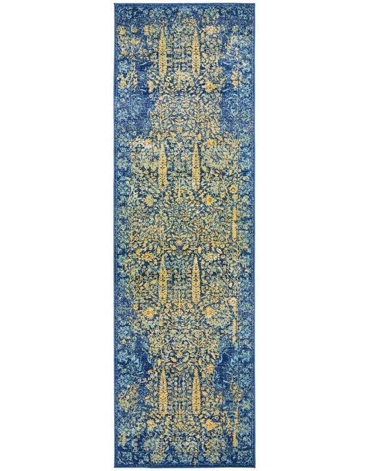 Radiance 411 Runner Rug In Royal Blue
