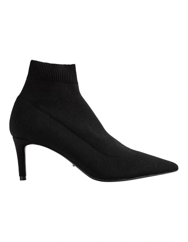 Gwen Black Sock Knit Boot