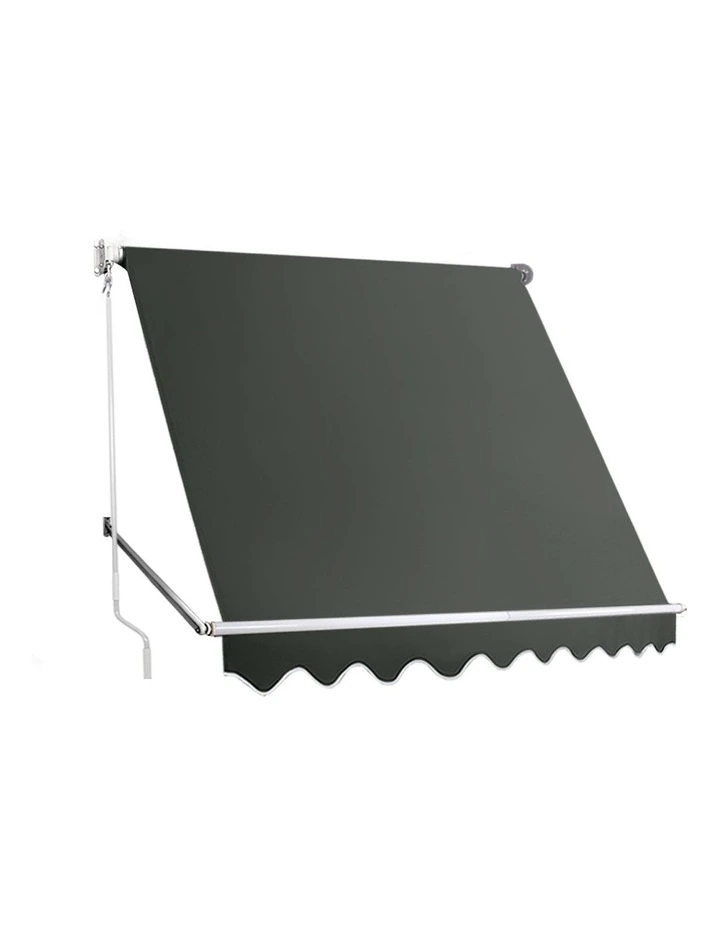Window Fixed Pivot Arm Awning in Grey