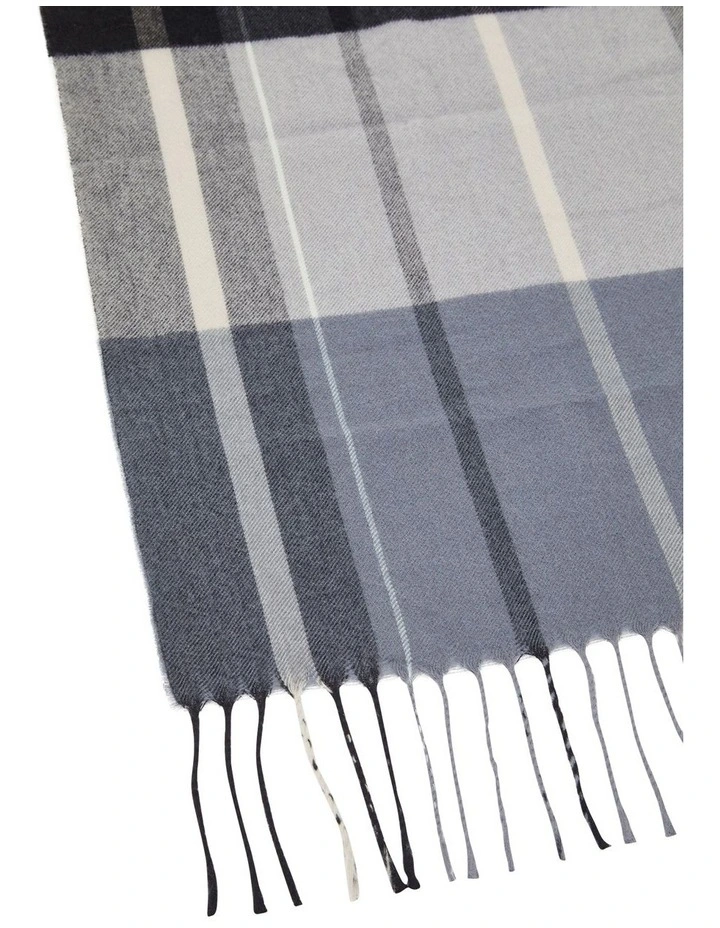 Fenway Check Scarf in Jade/Greys