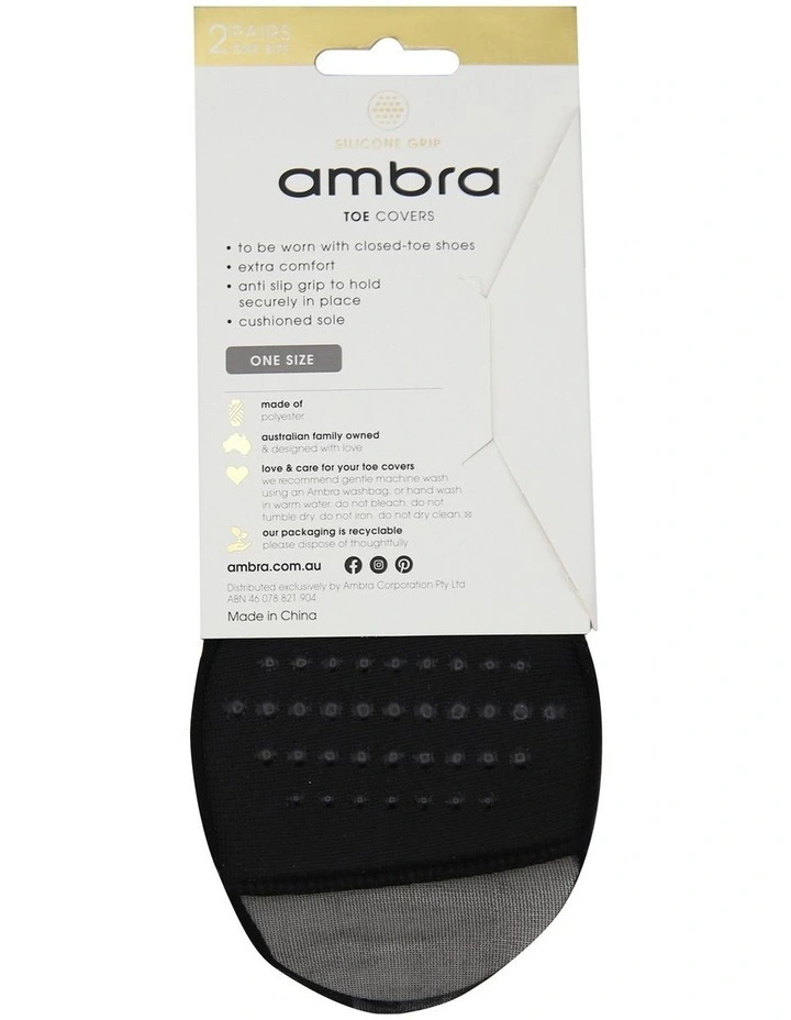 Toe Cover Socks 2 Pack in Black