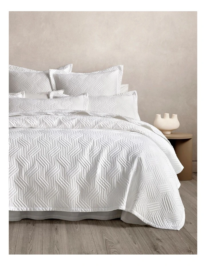 Martella Bed Cover Collection in White