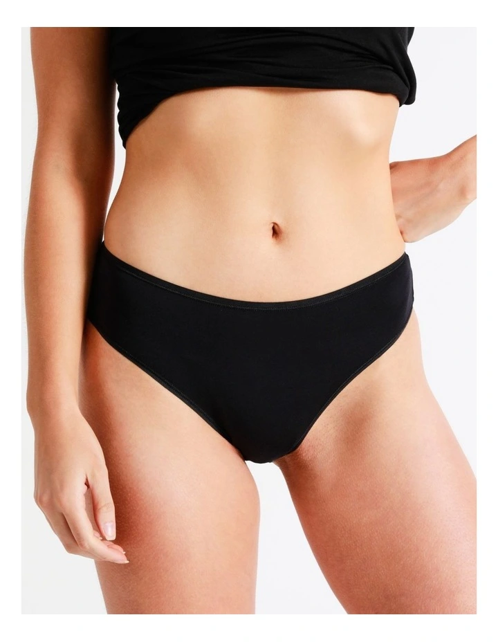 Modal High Cut Brief in Black