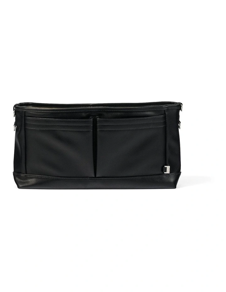 Signature Vegan Leather Pram Caddy in Black