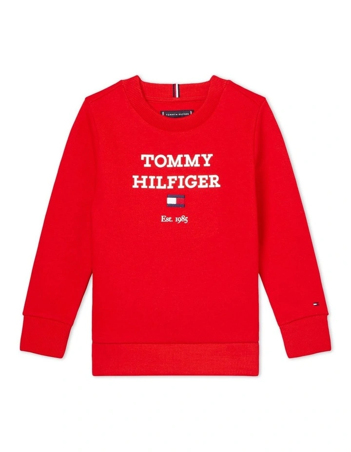 Oversized Logo Sweatshirt (8-16 Year) in Red