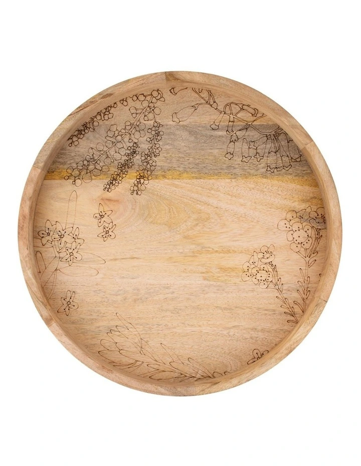 Wildflowers Round Picnic Table 45x24x5cm Gift Boxed in Wood