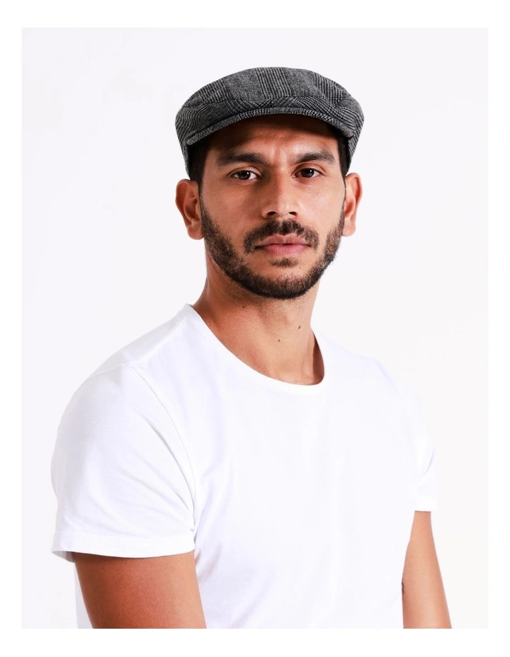 Check Driving Cap in Charcoal