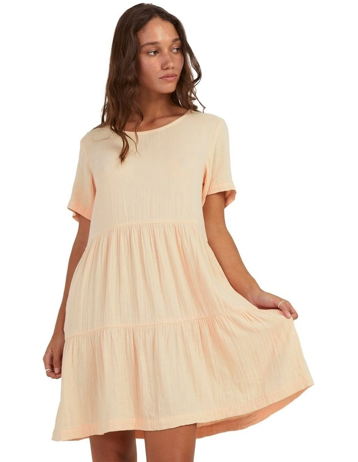 Dream Destiny Mini Dress in Peach Parfait