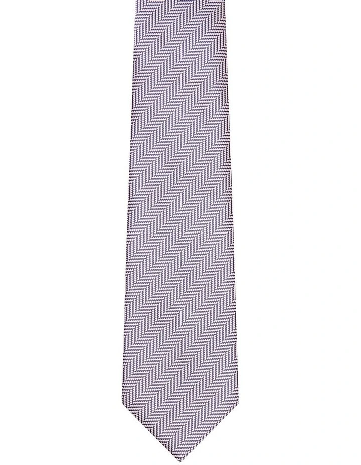 Geometric Tie in Pink/Purple