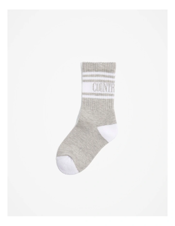 Unisex Heritage Sock in Light Grey Marle